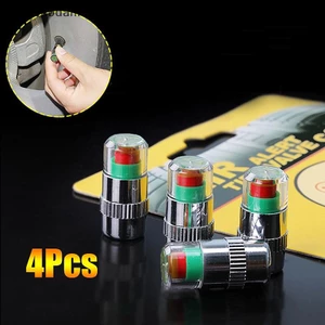 4 Cái / bộ Chỉ báo áp suất lốp ô tô Đồng hồ đo áp suất lốp Cảm biến van cảnh báo BVAH