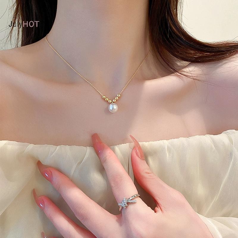 Julyhot Thanh Lịch Tinh Tế Ngọc Trai Mặt Dây Chuyền Xương Đòn Vòng Cổ Dành Cho Nữ Thiết Kế Độc Đáo Thời Trang Cô Gái Trang Sức Hàng Ngày Sinh Nhật Quà Tặng Massivedeals