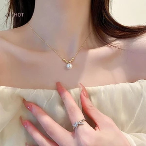 Julyhot Thanh Lịch Tinh Tế Ngọc Trai Mặt Dây Chuyền Xương Đòn Vòng Cổ Dành Cho Nữ Thiết Kế Độc Đáo Thời Trang Cô Gái Trang Sức Hàng Ngày Sinh Nhật Quà Tặng Massivedeals