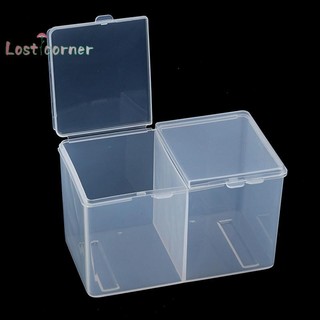 Lostcorner Cotton Miếng Dán Móng Tay Khăn Lau Trang Điểm Bàn Chải Sắp Xếp Hộp Bảo Quản Hộp Đựng Hộp Đựng Độc Lập Hai Phần Mới