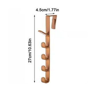 Móc áo COZYNEST, Móc treo cửa 5 móc không dấu vết, Giá treo tường bền bỉ cho túi quần áo Mũ ví