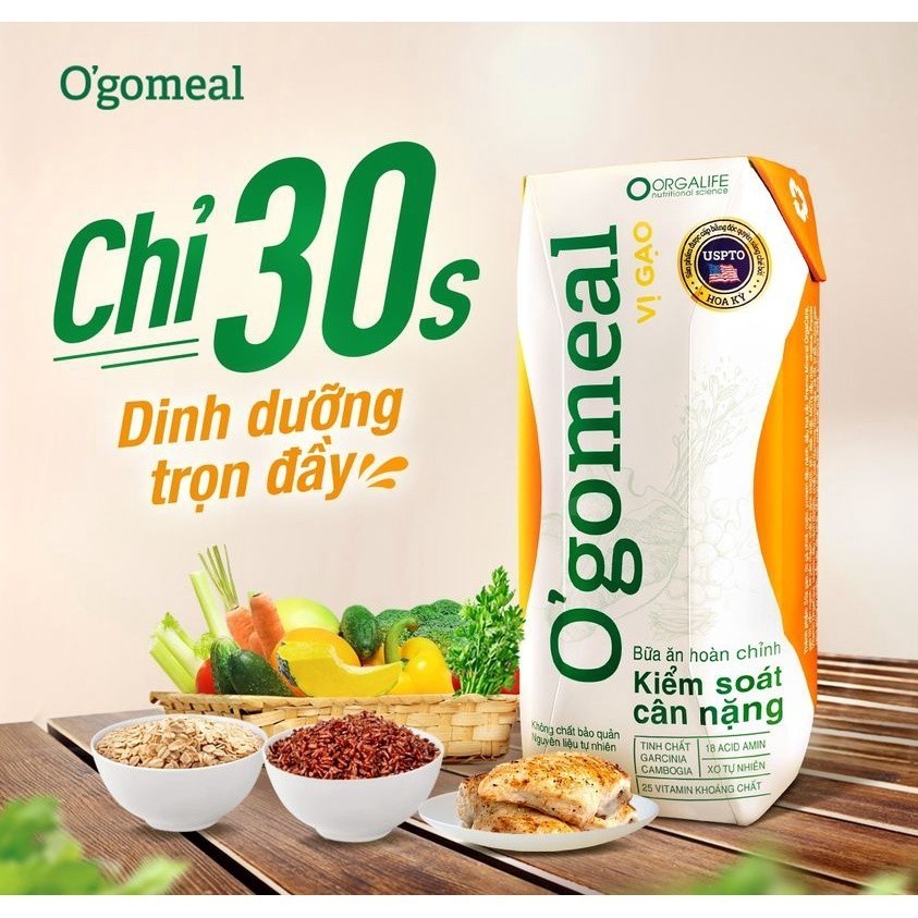 Ảnh Combo 3 - 15 ngày hỗ trợ giảm cân, thay thế bữa ăn, giảm thèm ăn, ít calo OGOMEAL Gạo (250ml/Hộp) 3