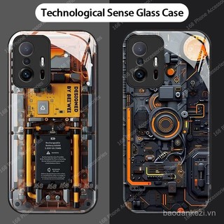 Ốp điện thoại Xiaomi 11T Pro, ốp điện thoại chống sốc Mi 11T, bảng mạch PCBA, kính, vỏ điện thoại đẹp, gió cơ học, xu hướng công nghệ cho nam sinh viên