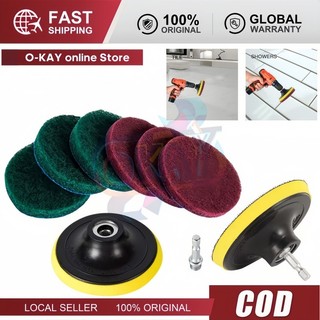 Bộ 8 Đầu Cọ Vệ Sinh 4 Inch – Gắn Máy Khoan, Làm Sạch Bồn Tắm, Sàn Gạch, Đồ Gốm, Nhà Cửa Siêu Nhanh