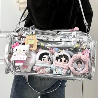 Dễ thương Laser PVC trong suốt itabag của phụ nữ Crossbody Túi