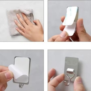 Thép không gỉ 304 Tự Dính Móc Treo Tường Hạng Nặng Cho Khăn Chìa Khóa Túi Treo Móc Chống Thấm Nước
