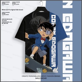 PS2 Thám Tử Lừng Danh Conan Jimmy Kudo Hoạt Hình Dễ Thương Cosplay Vải 3D Mùa Hè Áo Thun Anime Tay Ngắn Top Trẻ Em SP2