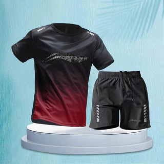 Áo sơ mi tập bóng bàn Li Ning mới thời trang dành cho nam và nữ, quần short ngắn tay thấm mồ hôi và thoáng khí Bộ đồ thể thao