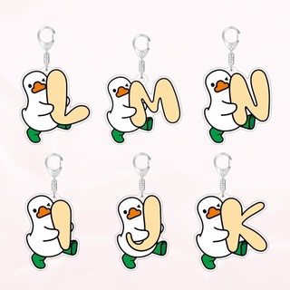 ( CHỮ VỊT ) Móc Khóa Acrylic Chữ Hoạt Hình Sáng Tạo Túi Dễ Thương Trang Trí