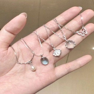 Vòng Cổ Thời Trang Nữ Năm Mảnh Bộ Hợp Kim Dây Xích Hợp Kim Mặt Dây Chuyền Sweet Dream Note Bướm Chuồn Chu Vi Đa Năng 20cm-50cm Plus Size Quần Áo Nữ