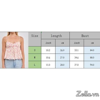 Dây đeo Spaghetti không tay dành cho nữ in hoa mùa hè Babydoll Tank Tops