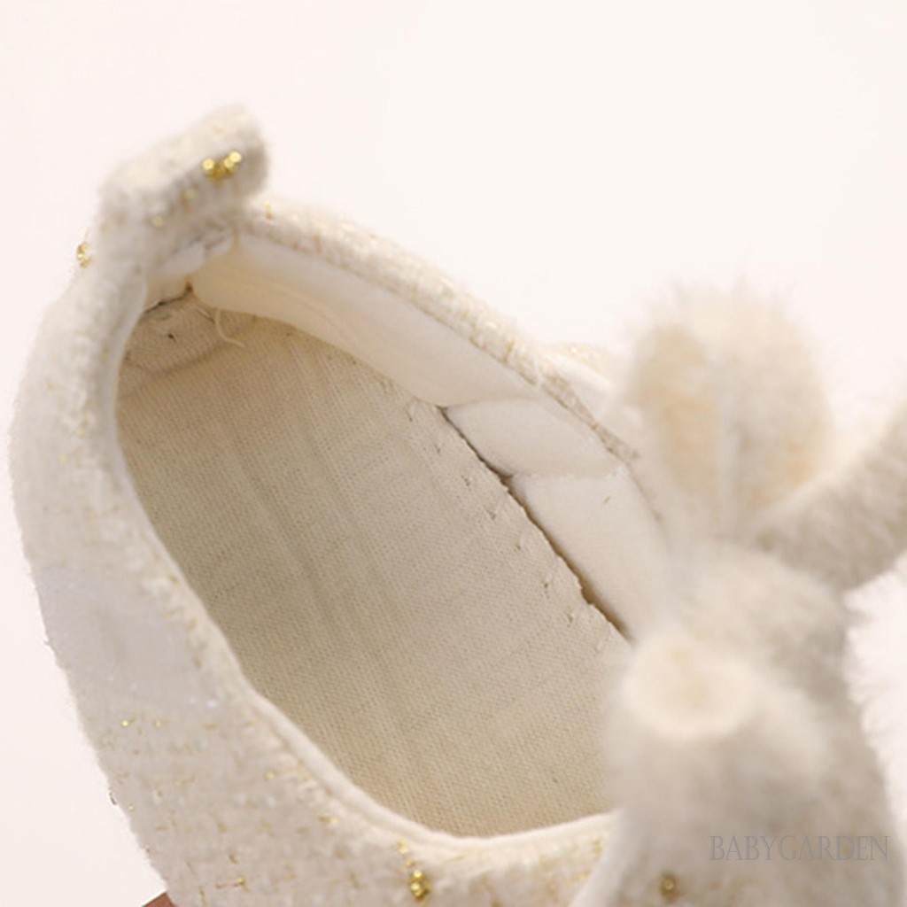 / / -Baby Girl Vải Giày Len Dính Tweed Kẻ Sọc Trẻ Sơ Sinh Walker Cũi Giày Cho Tiệc Lễ Hội Tắm Cho Bé