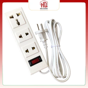 Ổ Cắm Điện Quang ĐQ 002A-02 – 3 Lỗ 2 Chấu – Dây 2m – Chính Hãng – An Toàn, Bền Bỉ