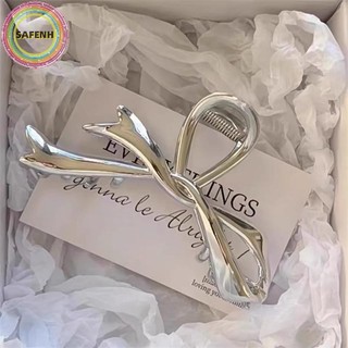 SAFENH Thời Trang Độc Đáo Hình Học Nơ Vuốt Tóc Cho Nữ Cô Gái Thanh Lịch Vuốt Tóc Đuôi Ngựa Kẹp Tóc Phụ Kiện Tóc Trang Sức Quà Tặng VN