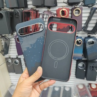 Từ Tính Thật Aramid Sợi Carbon Ốp lưng Google Pixel 9 Pro XL Sạc Không Dây Siêu Mỏng Vỏ Chống Sốc Ốp Lưng