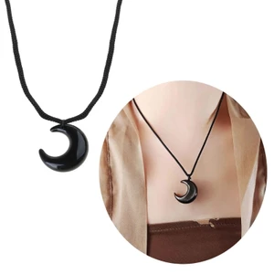 BTF Nhựa Mặt Trăng Mặt Dây Chuyền Vòng Cổ Mắt Mèo Mặt Trăng Quyến Rũ Vòng Cổ Vintage Xương Đòn Dây Chuyền
