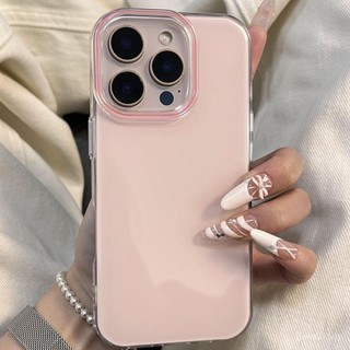 Ốp điện thoại tương thích với iPhone IMDins màu hồng đơn giản, phù hợp cho iPhone 14, iPhone 16 Pro Max, 15 mới, 13 chống sốc, 12/11, ốp bảo vệ XABS