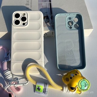 Ốp lưng có dây đeo cho Honor X9C Smart 200 Pro Lite 5G 4G, vỏ 3D stereo đơn giản, dễ thương hình gấu hoạt hình, dây đeo cổ tay chống sốc, ốp mềm mờ