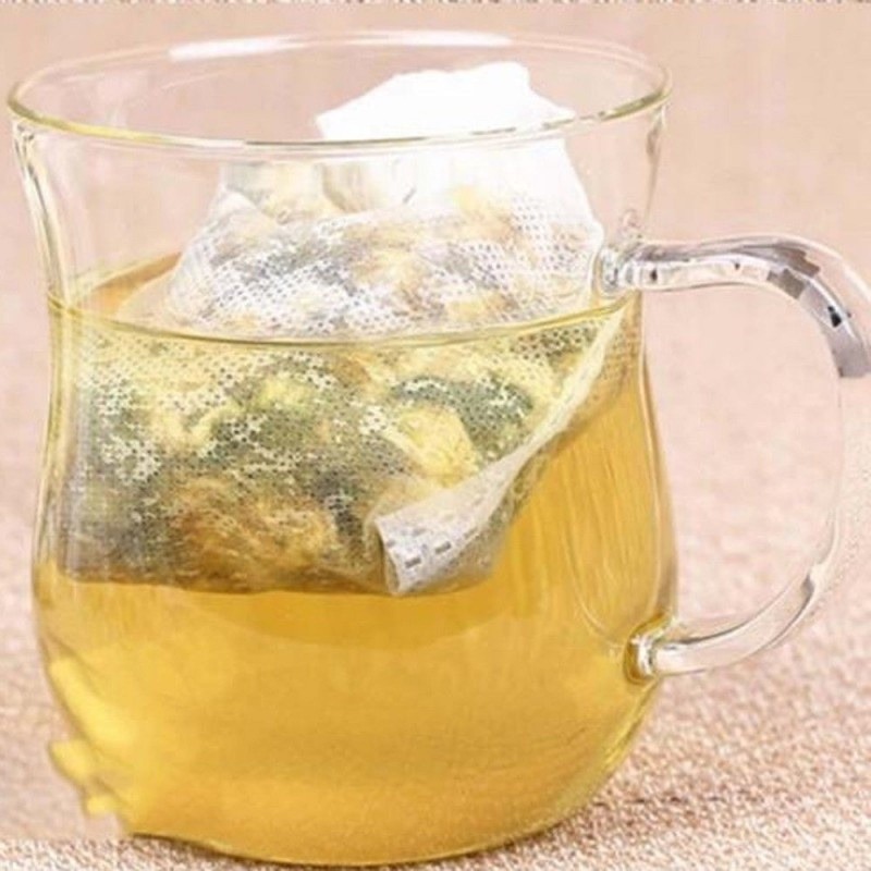 [Trang chủ] Túi lọc trà thân thiện với môi trường có dây rút an toàn, Bộ lọc không dệt cấp thực phẩm đa kích thước 6-15cm, 50 túi đựng thảo dược / gia vị / cà phê
