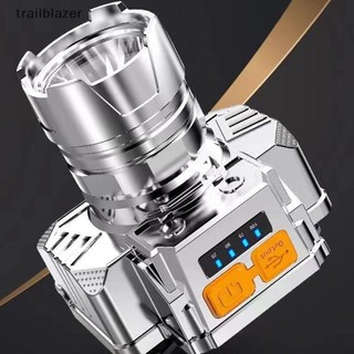 Trailblazer Đèn LED di động Đèn pin gắn ngoài trời chống nước Đèn pha mạnh mẽ USB có thể sạc lại Đèn lồng cắm trại có màn hình nguồn Mới