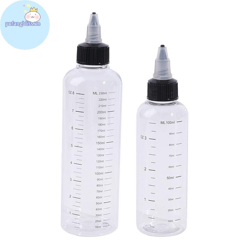 Pufangbliss 30ml-250ml Nhựa PET Dung Tích Lỏng Chai Nhỏ Giọt Sắc Tố Hộp Mực VN