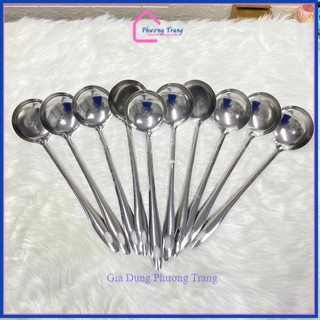 Vá múc canh, vá lẩu inox size 5,6,7,8,9  cán cách nhiệt nhỏ gọn phục vụ cho gia đình quán ăn - Phương Trang