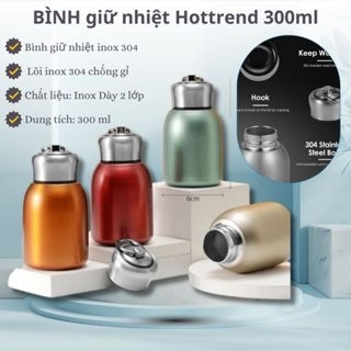 (Sỉ siêu rẻ) Siêu Xinh - Bình gữi nhiệt đựng Caffe 300ml .Bình Nước Giữ Nhiệt Mini 300ml IONX 304 CÓ QUAI XÁCH