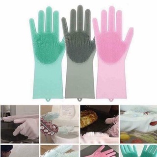 [1 Đôi] Bao Tay Rửa Chén Silicon Găng Tay Rửa Chén Bát Silicon Vệ Sinh Nhà Cửa Đa Năng FE123