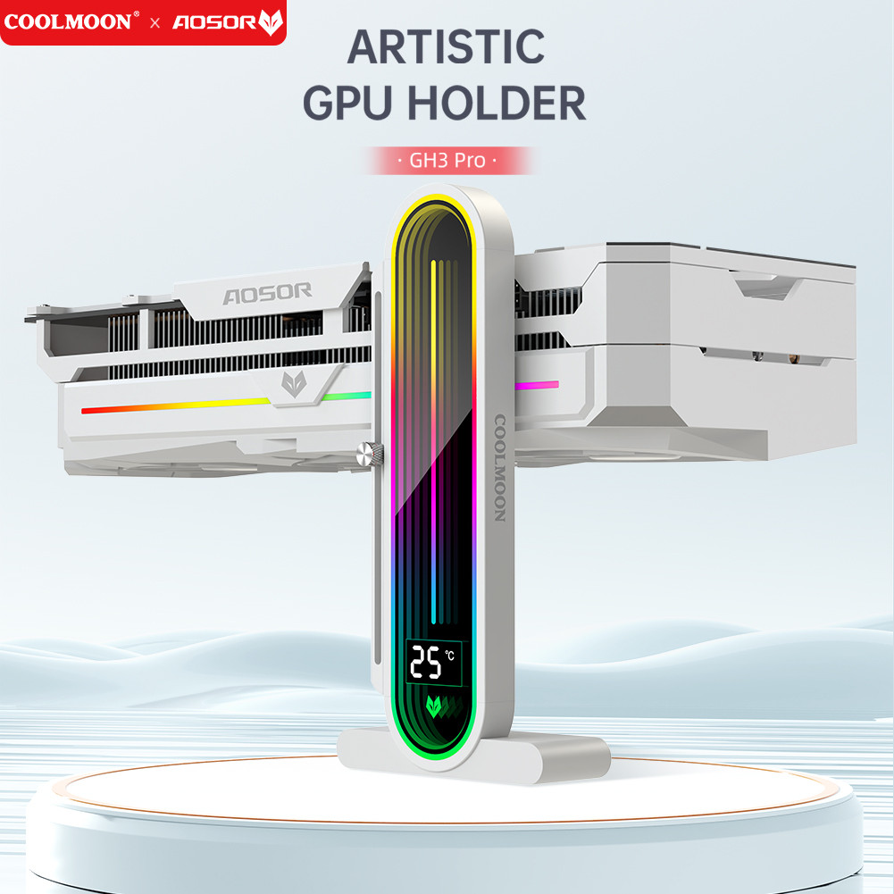 Coolmooon Card đồ họa Giá đỡ GPU 5V 3Pin ARGB Giá đỡ thẻ Video với màn ...