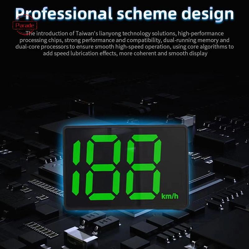 Parade GPS Đồng hồ tốc độ kỹ thuật số ô tô HUD -up Màn hình Eletronicos Tiện ích tốc độ Inteligentes cho tất cả các đồng hồ đo tốc độ ô tô KM / H VN