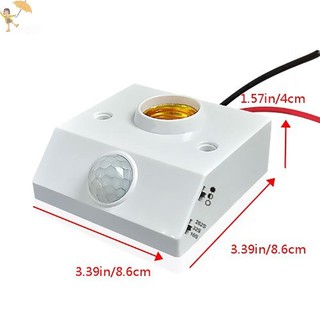 [Gou] AC85-265V Tự Động Cơ Thể Người Hồng Ngoại Cảm Biến Hồng Ngoại IR Giá Đỡ Đèn Bóng Đèn LED E27 Đế PIR Máy Phát Hiện Đèn Tường Ổ Cắm VN