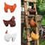 PWSEND Hoạt Hình Tượng Gà, DIY Hoạt Hình Hàng Rào Trang Trí, Quà Tặng Nhiều Màu Nhựa Hen Điêu Khắc Trong Nhà Ngoài Trời