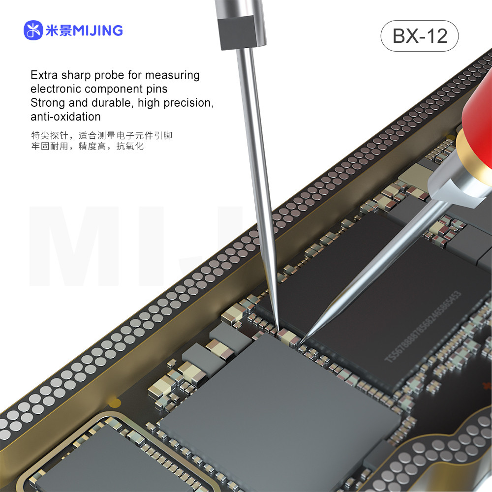 MJ Mijing BX-12 Đồng Hồ Vạn Năng Đầu Dẹp Cho Đồng Hồ Vạn Năng Kỹ Thuật Số Điện Áp Dòng Điện Đầu Kim Kiểm Tra Dây Bút Cáp Dụng Cụ Sửa Chữa