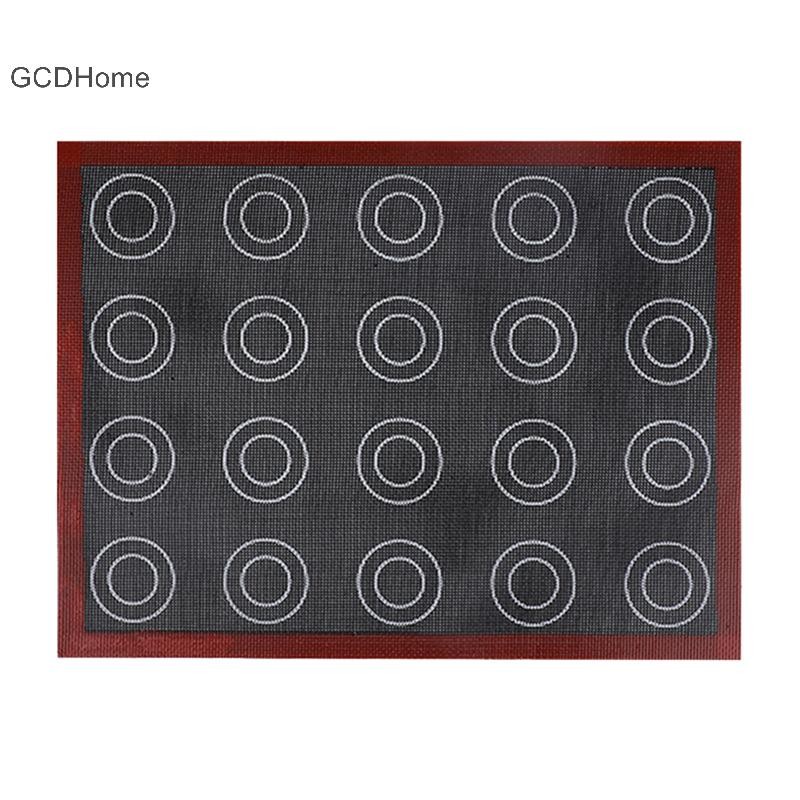 Thảm nướng bánh silicon đục lỗ GCDHome Thảm làm bánh chịu nhiệt 40x30 HOT