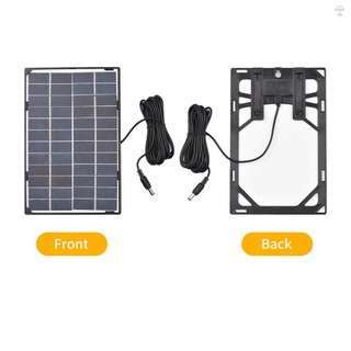 Bảng điều khiển năng lượng mặt trời 6W 12V cho camera an ninh ngoài trời, pin kèm đầu ra DC 10ft, chống nước, dùng cho đèn đường, sân vườn, máy bơm, quạt gia đình