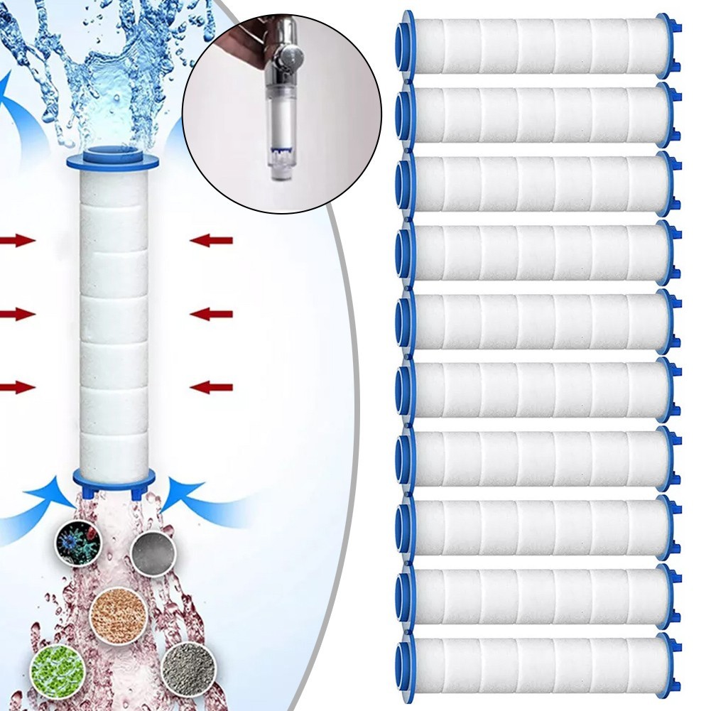 [Cosyh] 10x Đầu vòi hoa sen cầm tay Bộ lọc nước Vòi hoa sen Máy phun nước PP Cotton