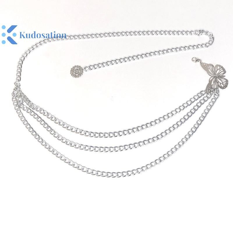 Kudosation Tính Khí Dây Thắt Lưng Thanh Lịch Nhiều Lớp sel Thắt Lưng Dây Xích Cho Nữ Thời Trang Kim Loại Cao Cấp Cơ Thể Dây Xích Đầm Thắt Lưng Nữ