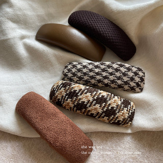 Kẹp tóc Maill houndstooth dành cho nữ mùa thu đông