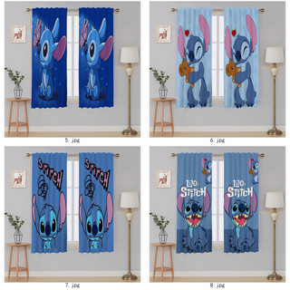 Rèm Polyester Họa Tiết Disney Stitch - Drap Chặn Ánh Sáng Đơn Bảng Điều Khiển, Làm Tối Phòng, Dễ Treo, Cho Trẻ Em Phòng Ngủ & Phòng Khách
