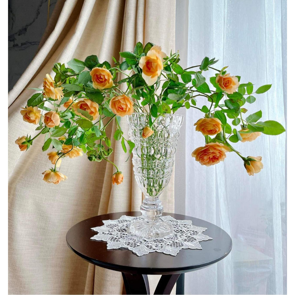 LỌ HOA DÁNG CÚP TRONG SUỐT 25CM,30CM SANG TRỌNG