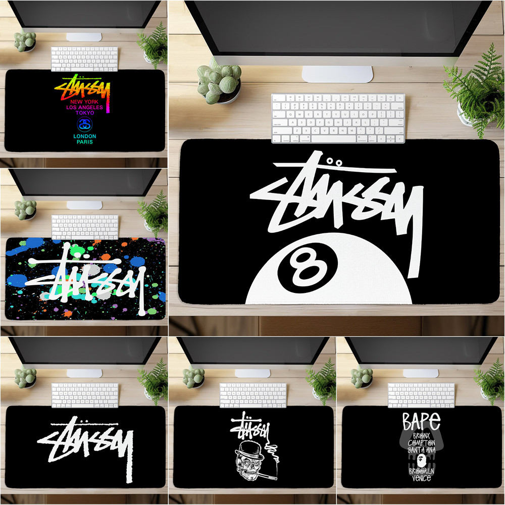 Art Stussy Logo Miếng Lót Chuột In Nghệ Thuật Bàn Phím Máy Tính Bàn Phím Bàn (60x30cm / 80x40cm)