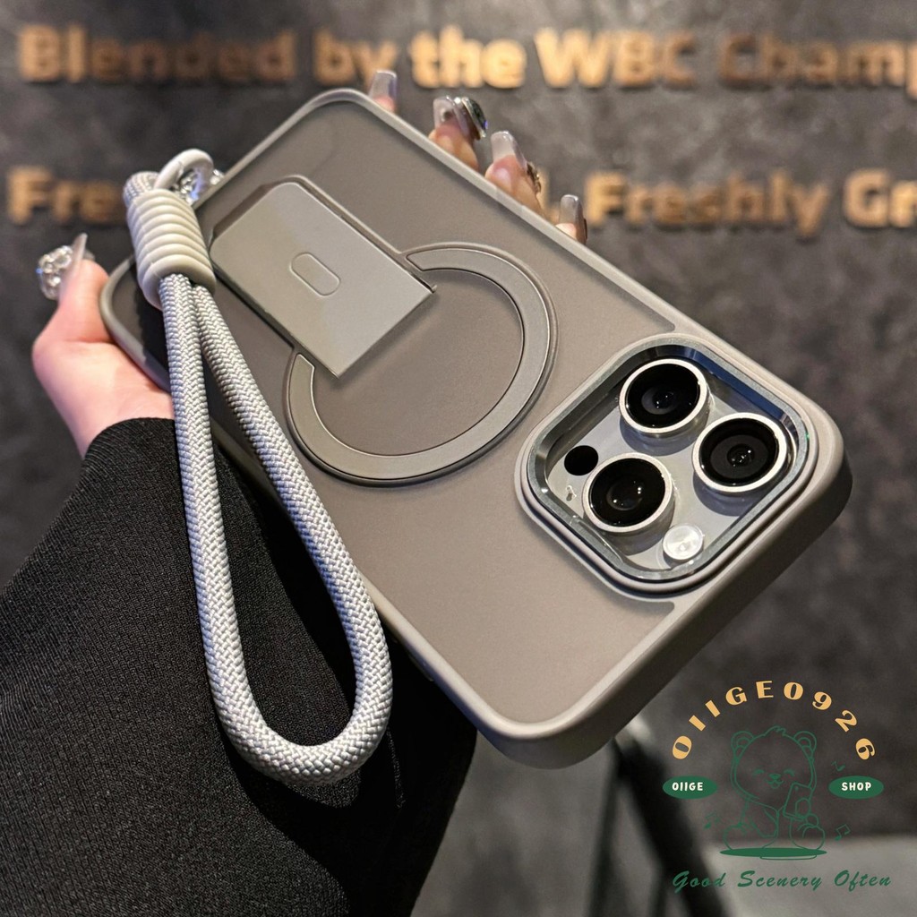 [Vỏ dây buộc] Vỏ điện thoại có giá đỡ gấp cảm giác da từ tính iphone16 Pro Max 15 14 13 12 11 cho vỏ iPhone vỏ mềm TPU chống sốc