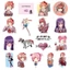 HK1 50 Cái / bộ Doki Doki Câu Lạc Bộ Văn Học Dán Anime Graffiti Hành Lý Đàn Guitar Chống Thấm Nước Trang Trí KH1