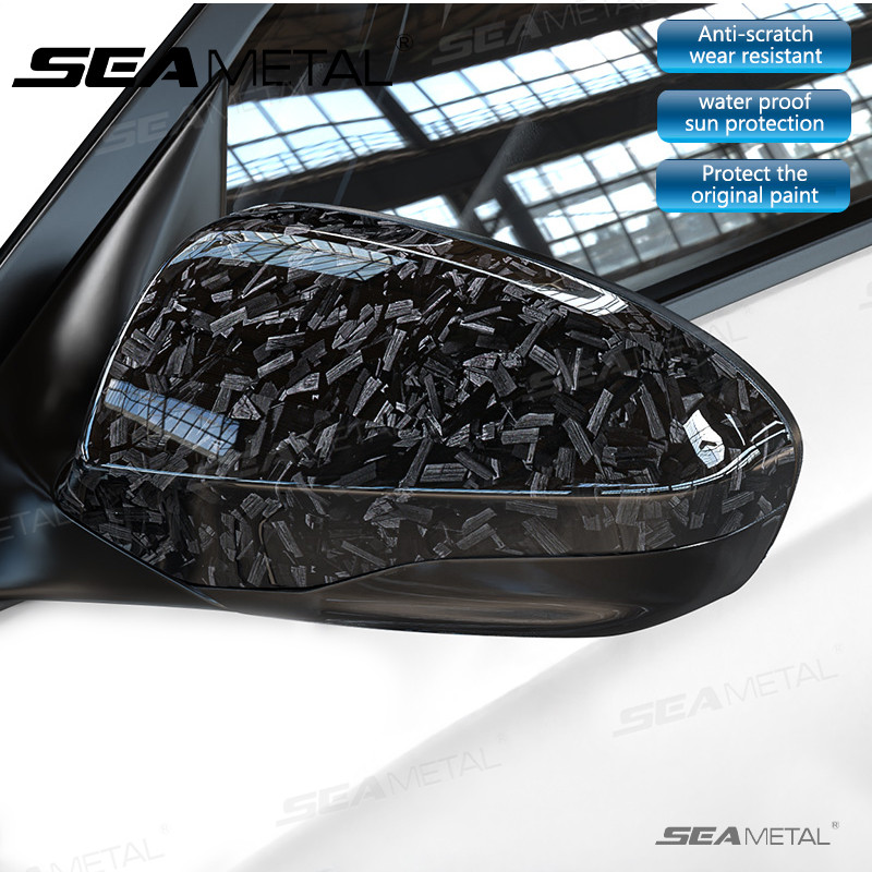 Seametal Xe Ô Tô Sợi Carbon Bảo Vệ Phim PET Bóng Rèn Bọc Miếng Dán Tự Dính Xe Máy Xe Máy Decal Bọc
