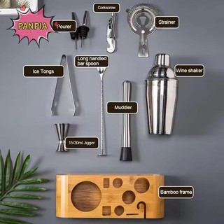 Pnpia 10 Chiếc Cocktail Shaker Bộ Thép Không Gỉ Cocktail Trộn Rượu Martini Shaker Đảng Thanh Dụng Cụ Boutique