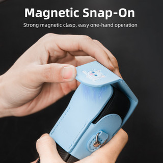 Dành Cho DJI OSMO POCKET 3 Vỏ Da Bảo Vệ Camera Hộp Bảo Quản Cầm Tay Vỏ Bảo Vệ Từ Tính Dây Treo Dây Treo Phụ Kiện Máy Ảnh