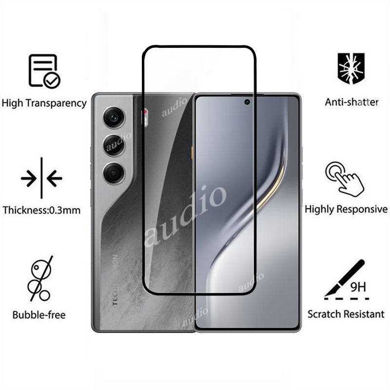 Tecno Camon 40 4G 3 Chiếc Kính Cường Lực Cho Tecno Camon 40 Tecno CAMON40 4G Bảo Vệ Màn Hình Điện Thoại Vỏ Kính Bảo Vệ Phim Cho Tecno Camon 40 Tecno CAMON40 4G 9H HD Chống Trầy Xước