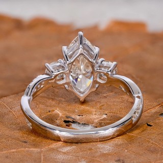 Châu Âu Mỹ ins Phong Cách Mới Độc Đáo Mắt Ngựa Nhẫn Zircon Nữ