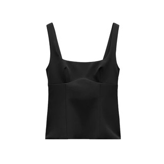 Áo kiểu Zara made in Morocco 2 dây corset chiết eo loe gấu - nữ