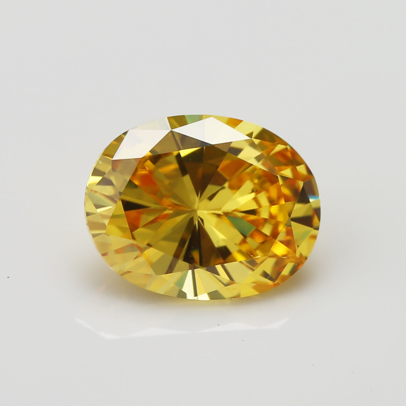 5A Vàng Hình Bầu Dục Cắt CZ Đá 15 / 30 Chiếc 3x5mm ~ 10x12mm Cubic Zirconia Rời Cho Trang Sức DIY